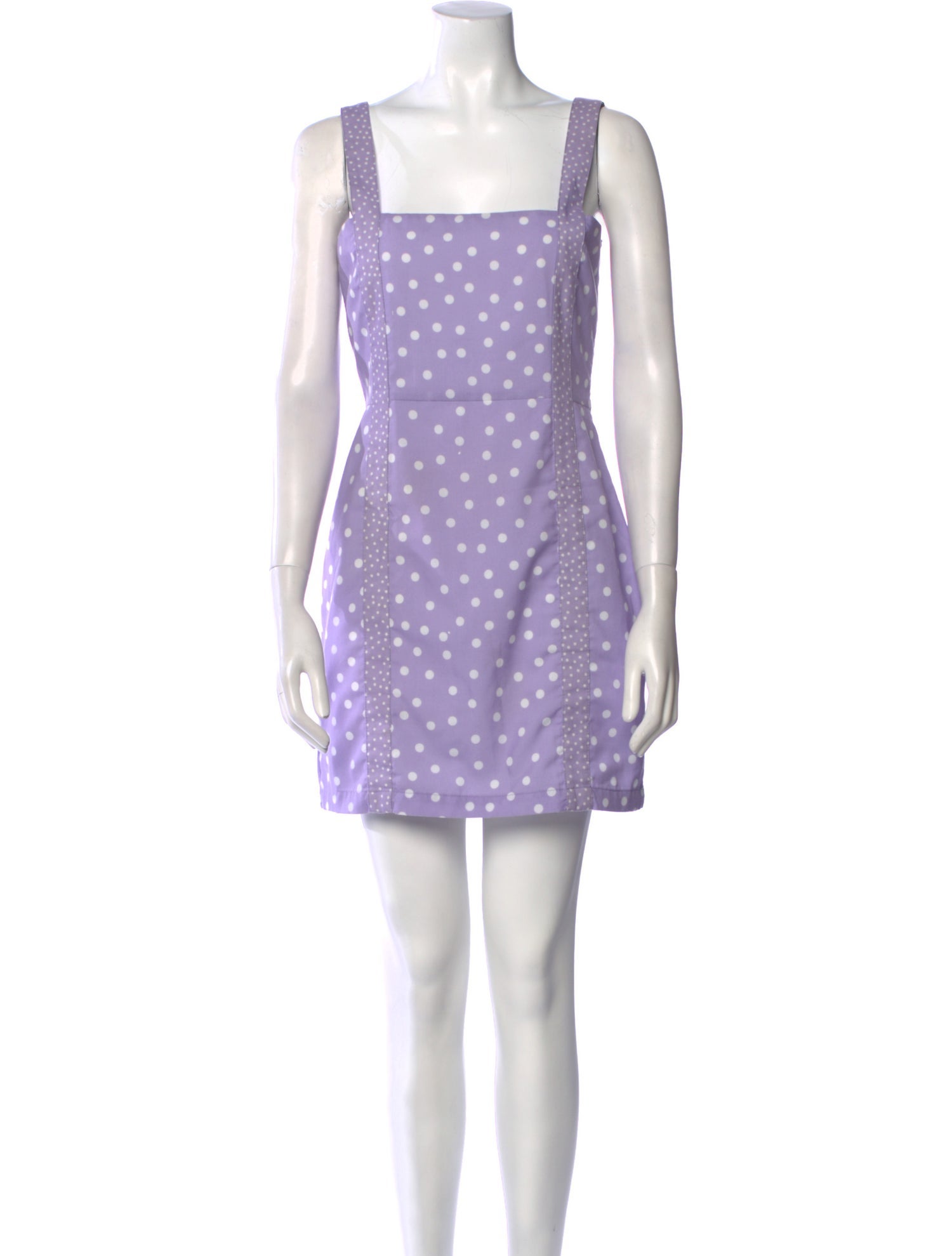 Solid & Striped Polka Dot Print Mini Dress