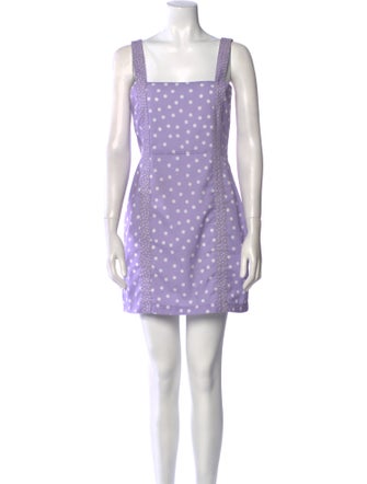 Solid & Striped Polka Dot Print Mini Dress