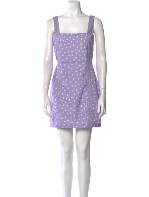 Solid & Striped Polka Dot Print Mini Dress