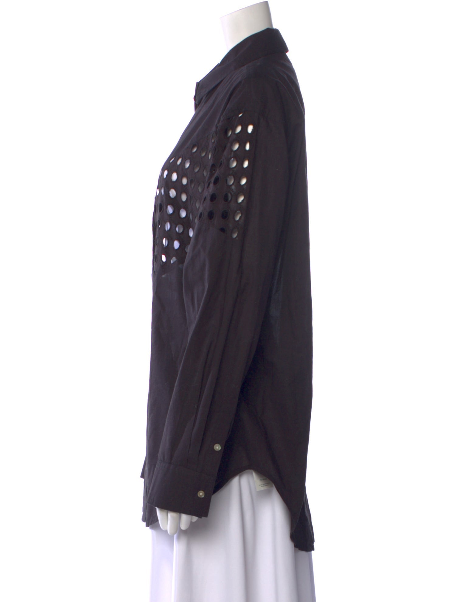 Solid & Striped Long Sleeve Button-Up Top