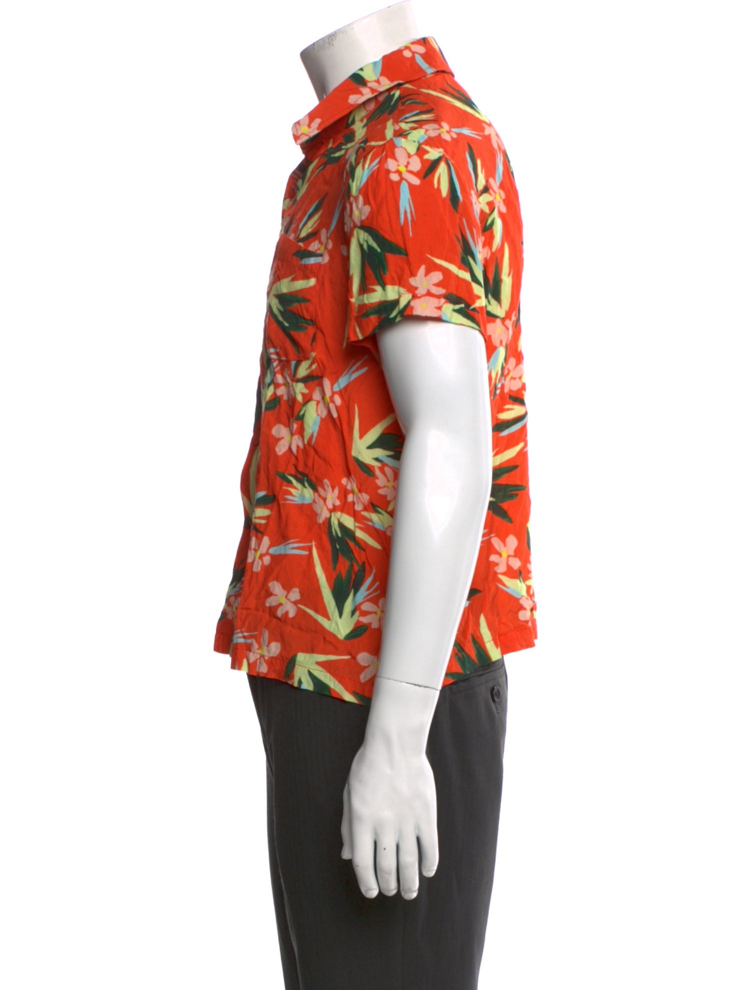 Solid & Striped Floral Print Short Sleeve Shirt