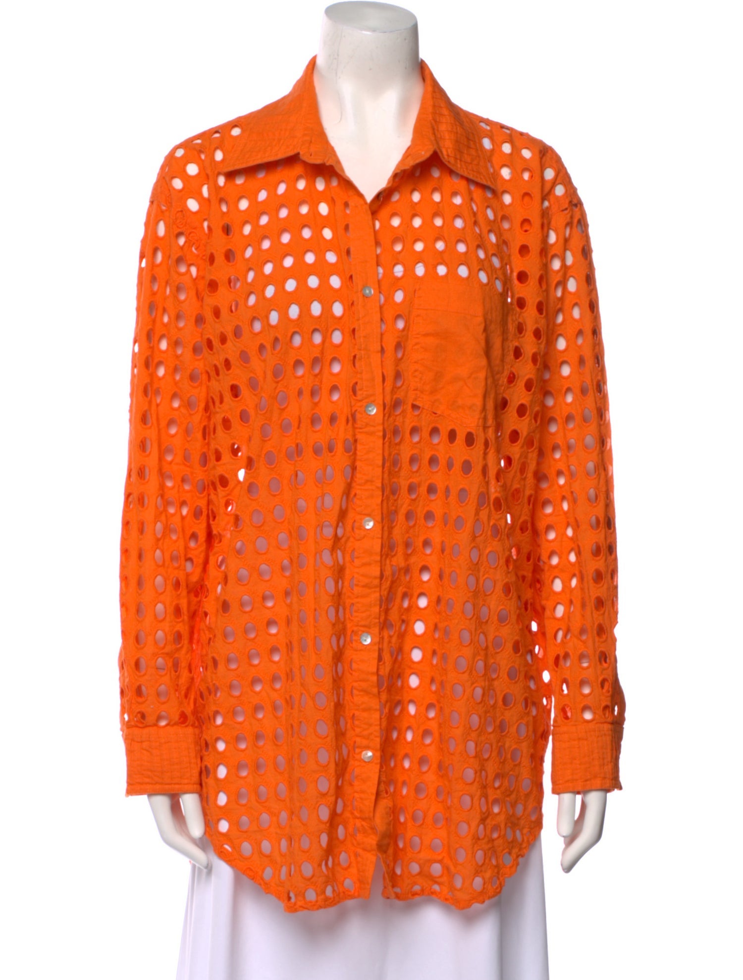 Solid & Striped Long Sleeve Button-Up Top