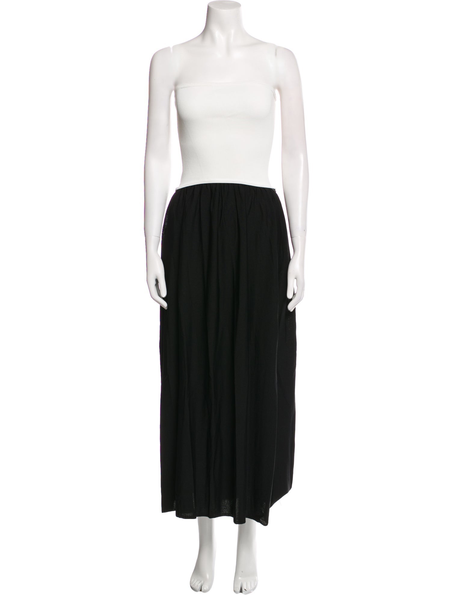 Solid & Striped Strapless Midi Length Dress