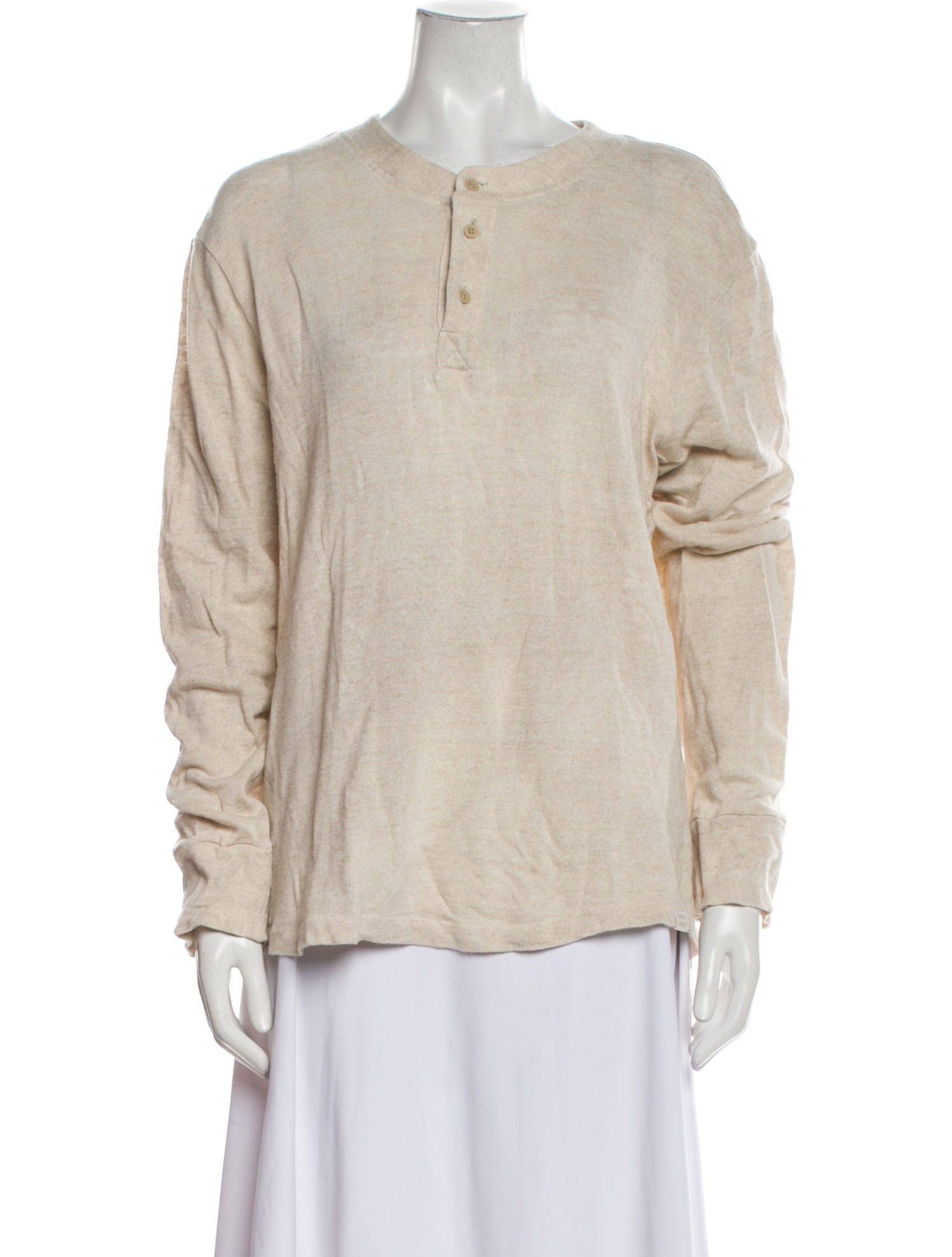 Solid & Striped Linen Crew Neck Sweater