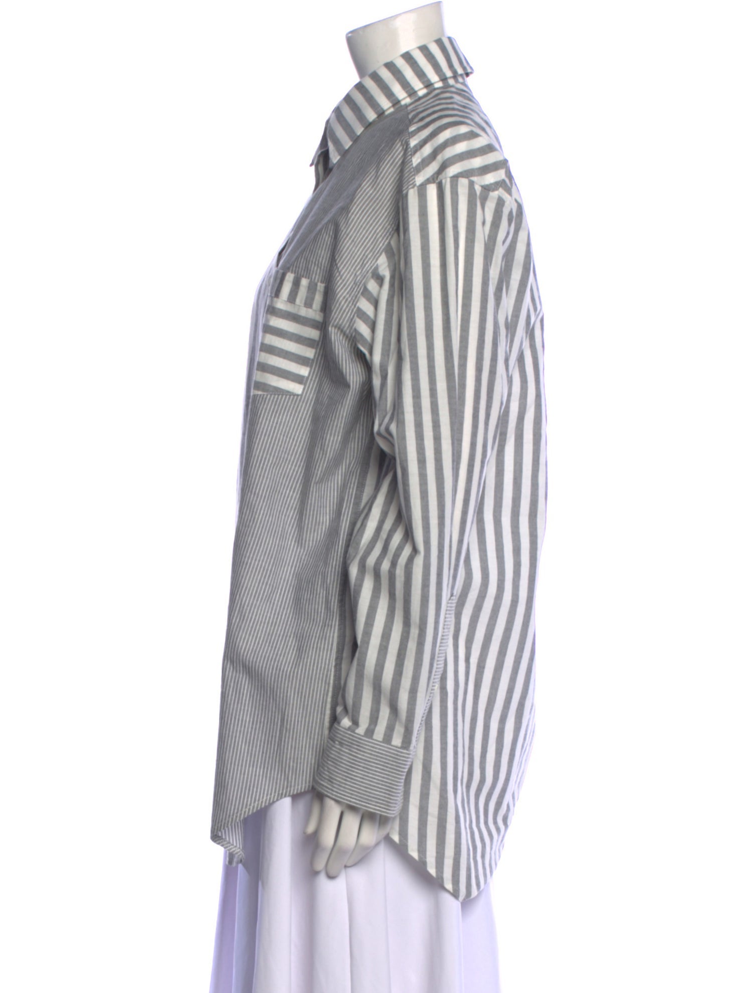 Solid & Striped Striped Long Sleeve Button-Up Top