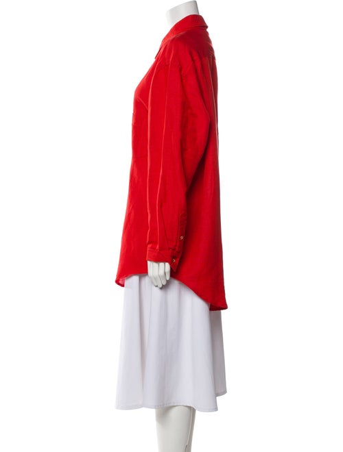 Solid & Striped Long Sleeve Button-Up Top