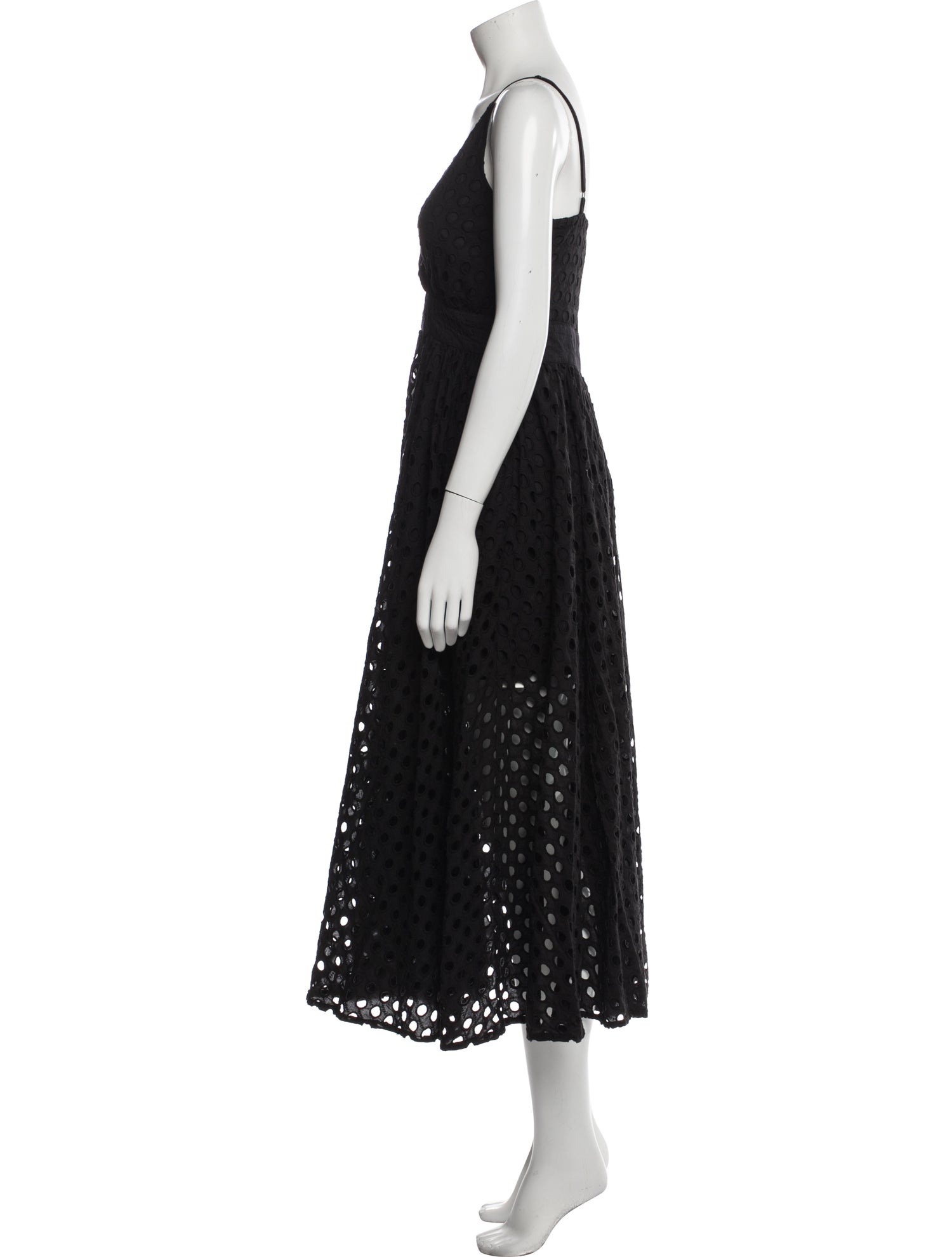 Solid & Striped V-Neck Midi Length Dress