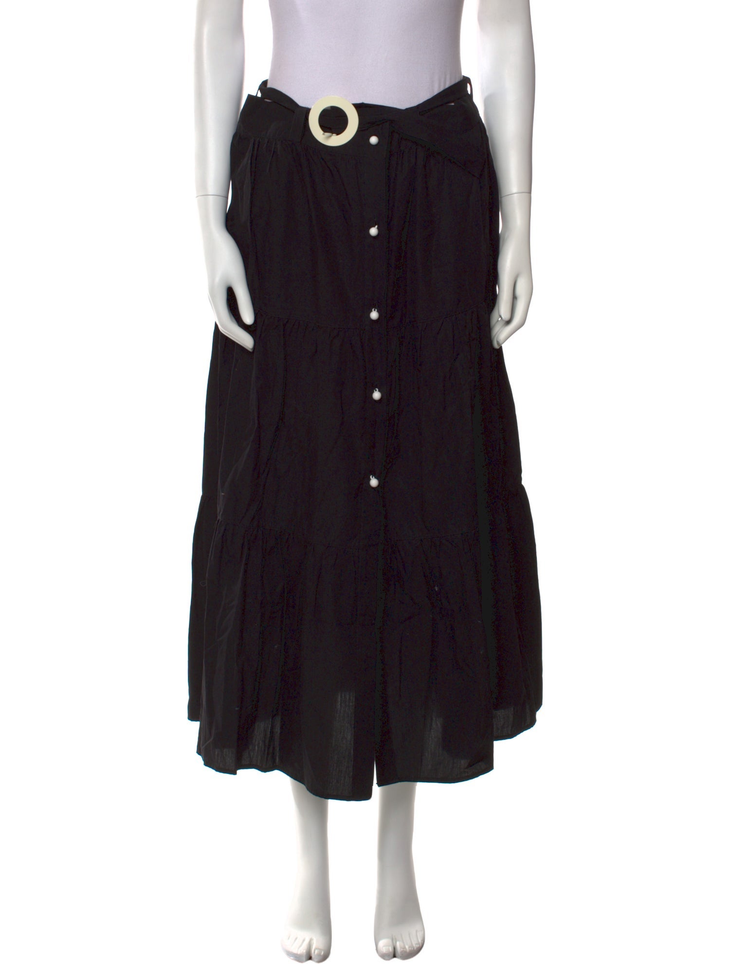 Solid & Striped Midi Length Skirt