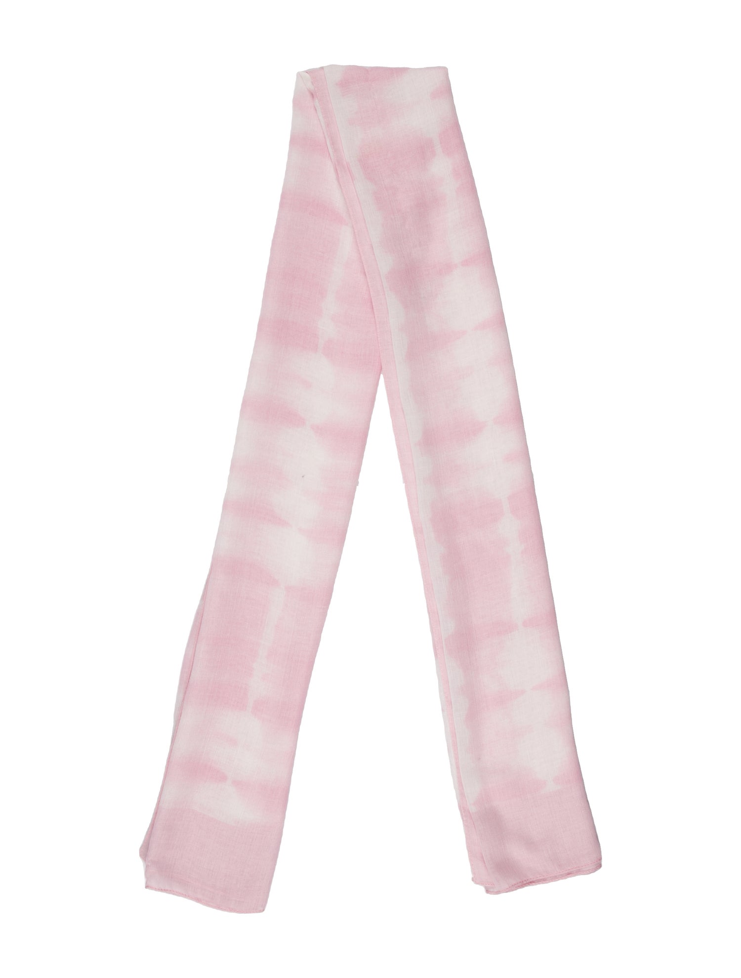 Solid & Striped Silk Tie-Dye Print Scarf