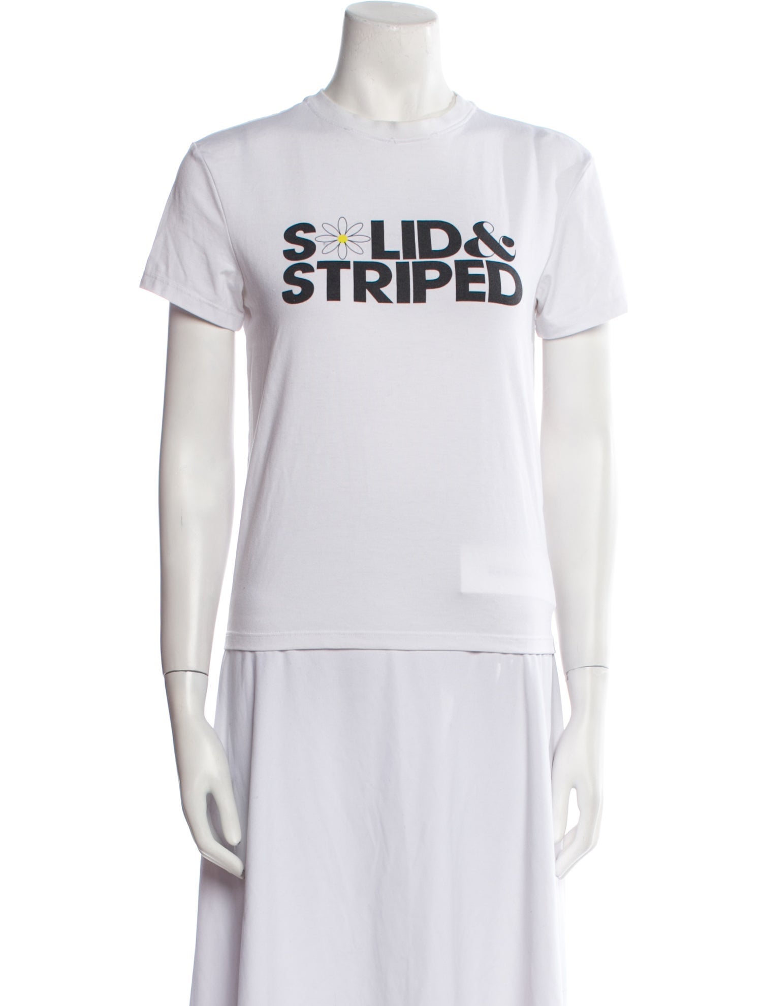 Solid & Striped Graphic Print Crew Neck T-Shirt
