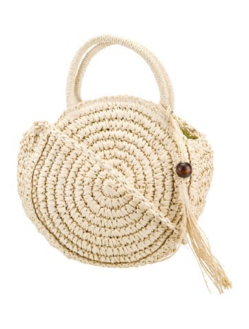 Solid & Striped Handle Bags Straw Top Bag