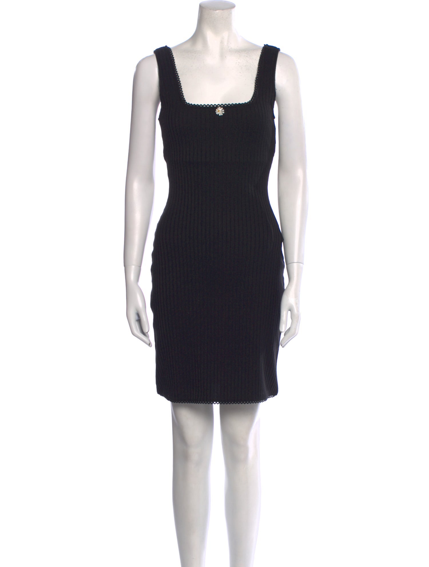 Solid & Striped Square Neckline Mini Dress