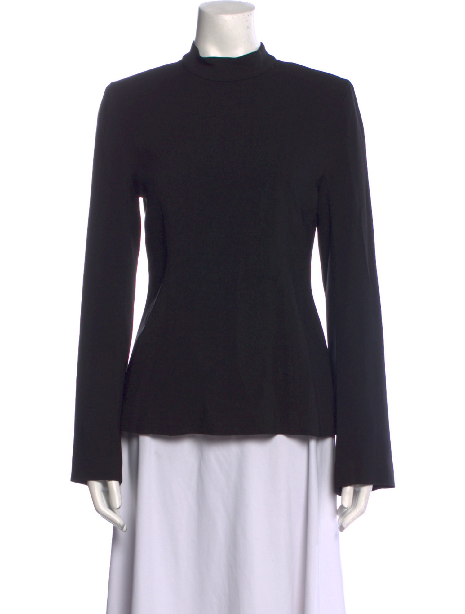 Solid & Striped Mock Neck Long Sleeve Top