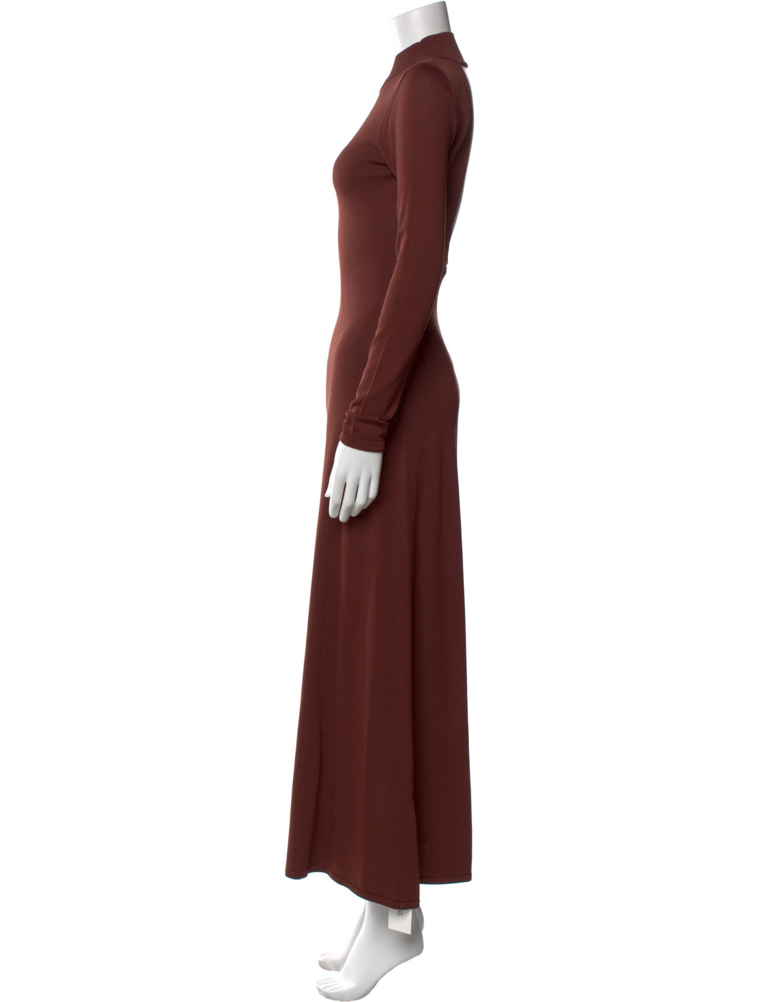 Solid & Striped Mock Neck Long Dress