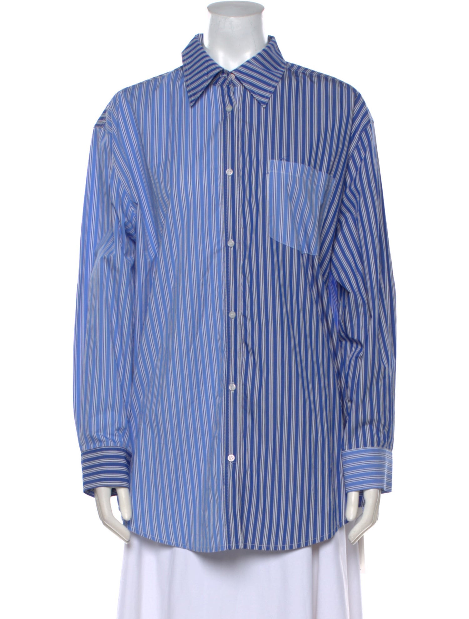 Solid & Striped Striped Long Sleeve Button-Up Top
