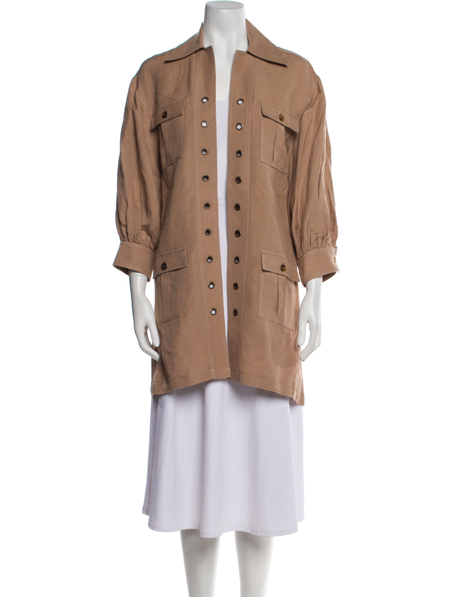 Solid & Striped Linen Coat