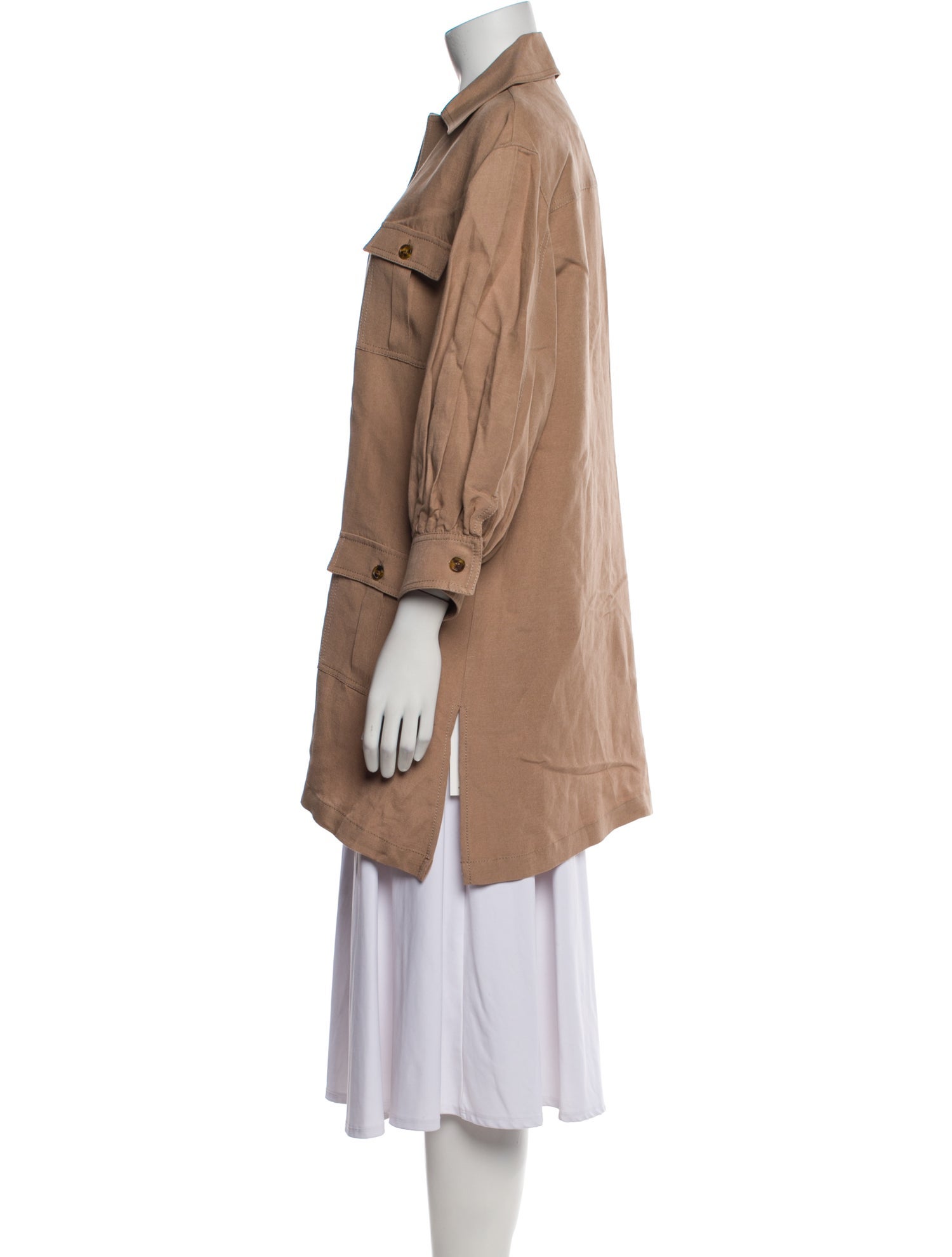 Solid & Striped Linen Coat