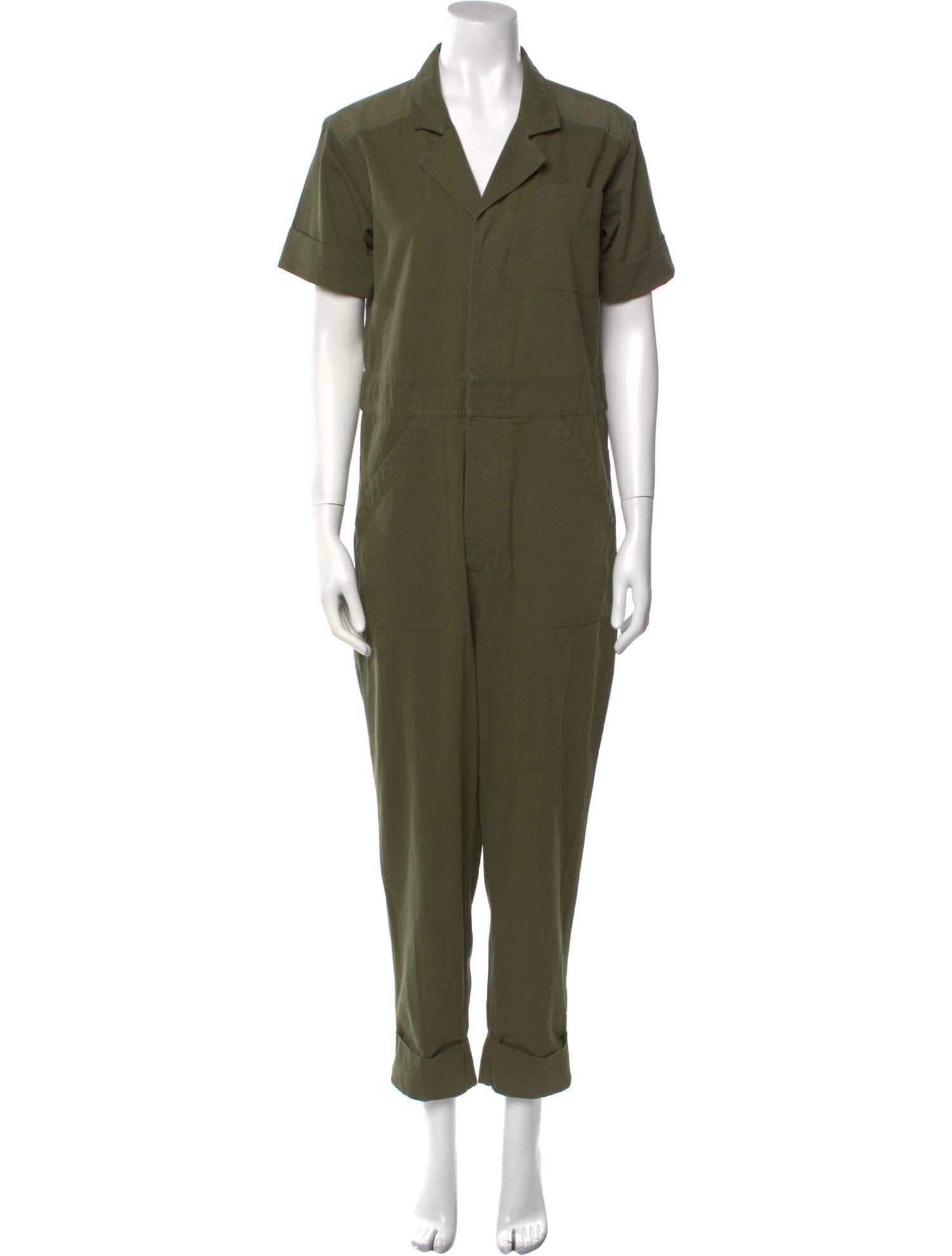 Solid & Striped V-Neck Jumpsuit