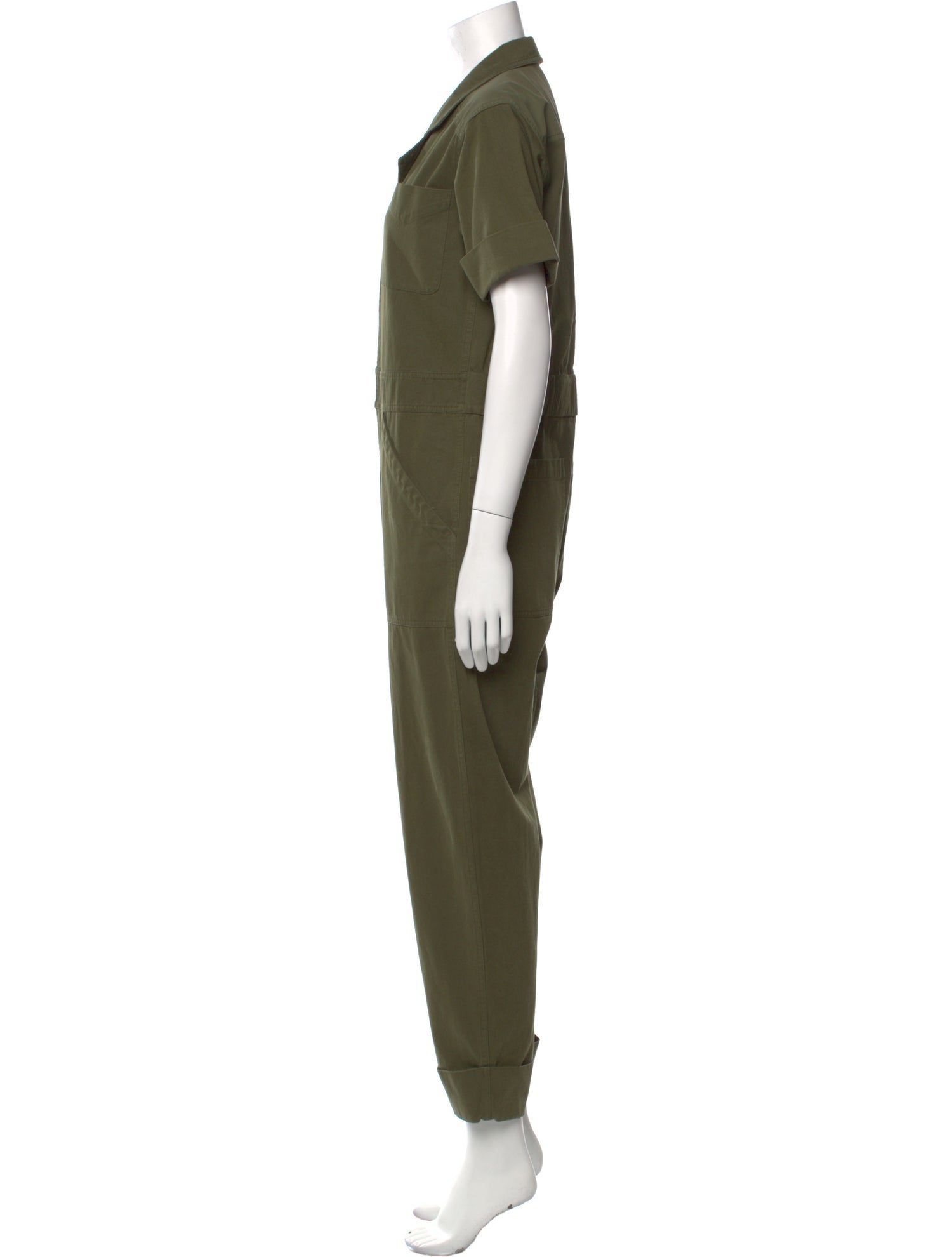 Solid & Striped V-Neck Jumpsuit