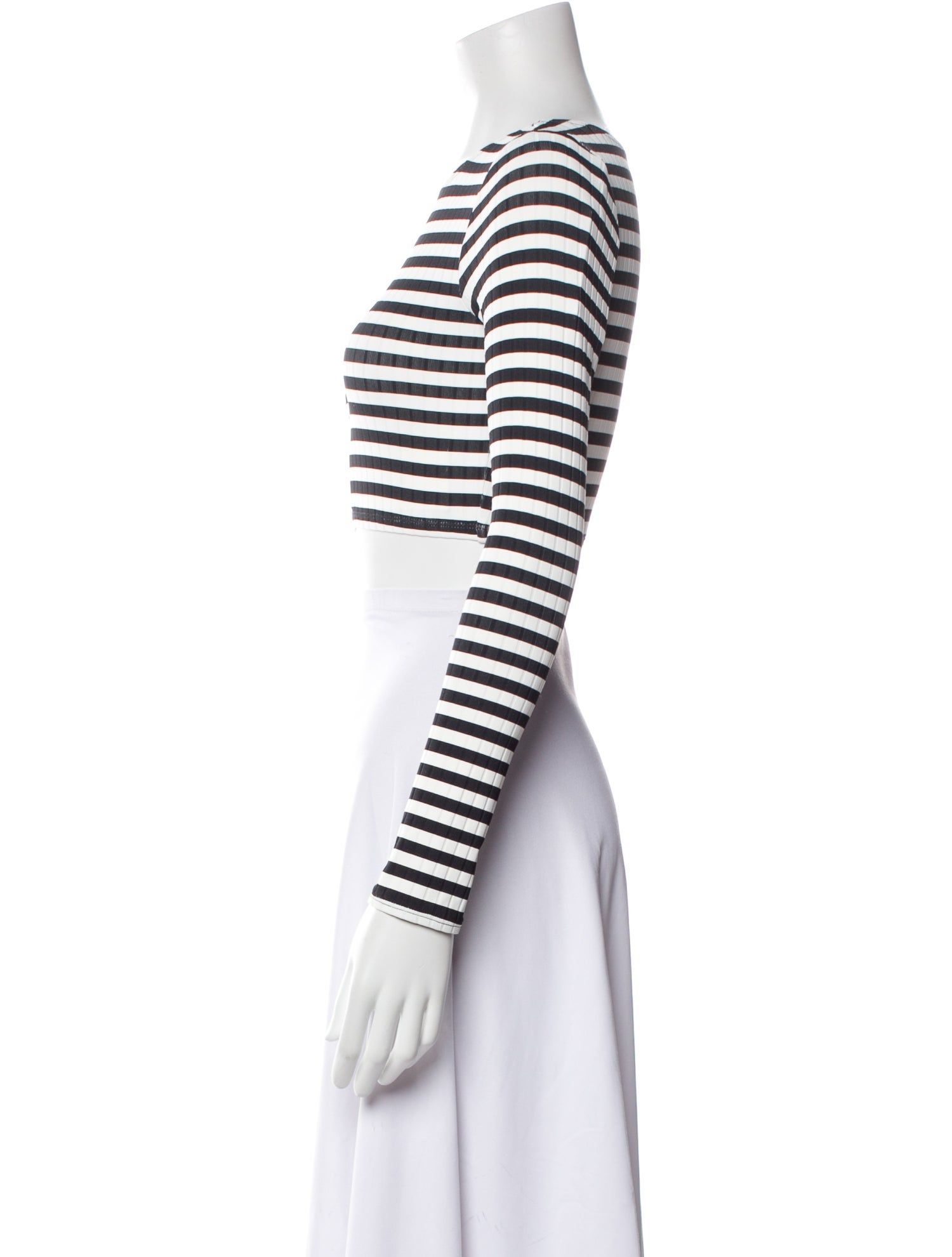 Solid & Striped Striped Crew Neck Crop Top w/ Tags