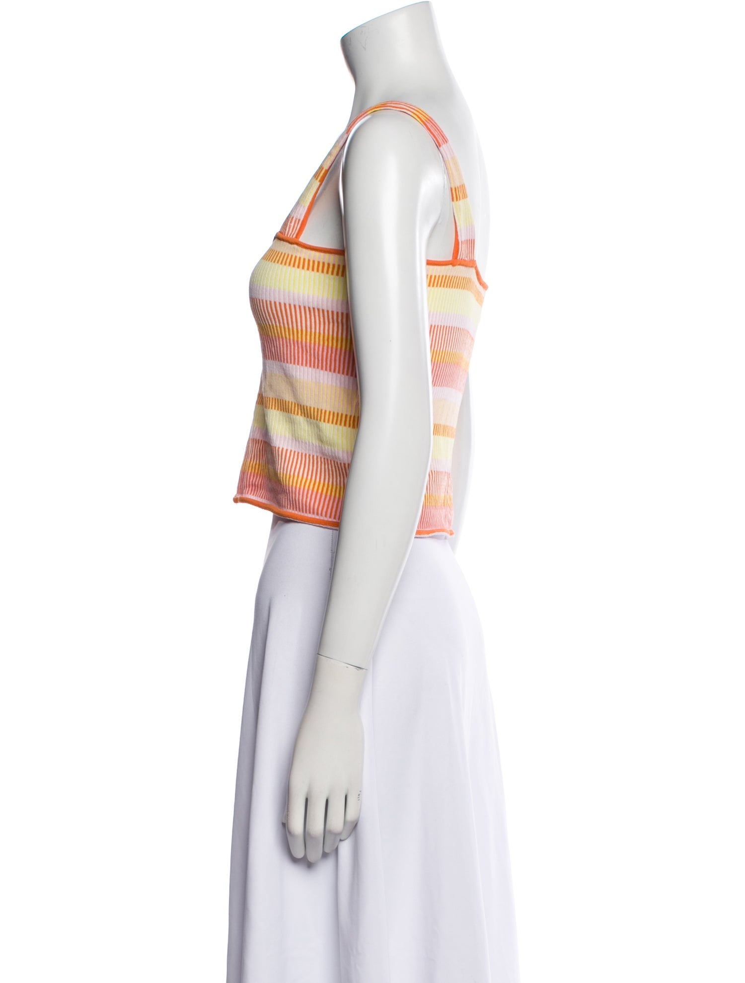 Solid & Striped Striped Square Neckline Crop Top