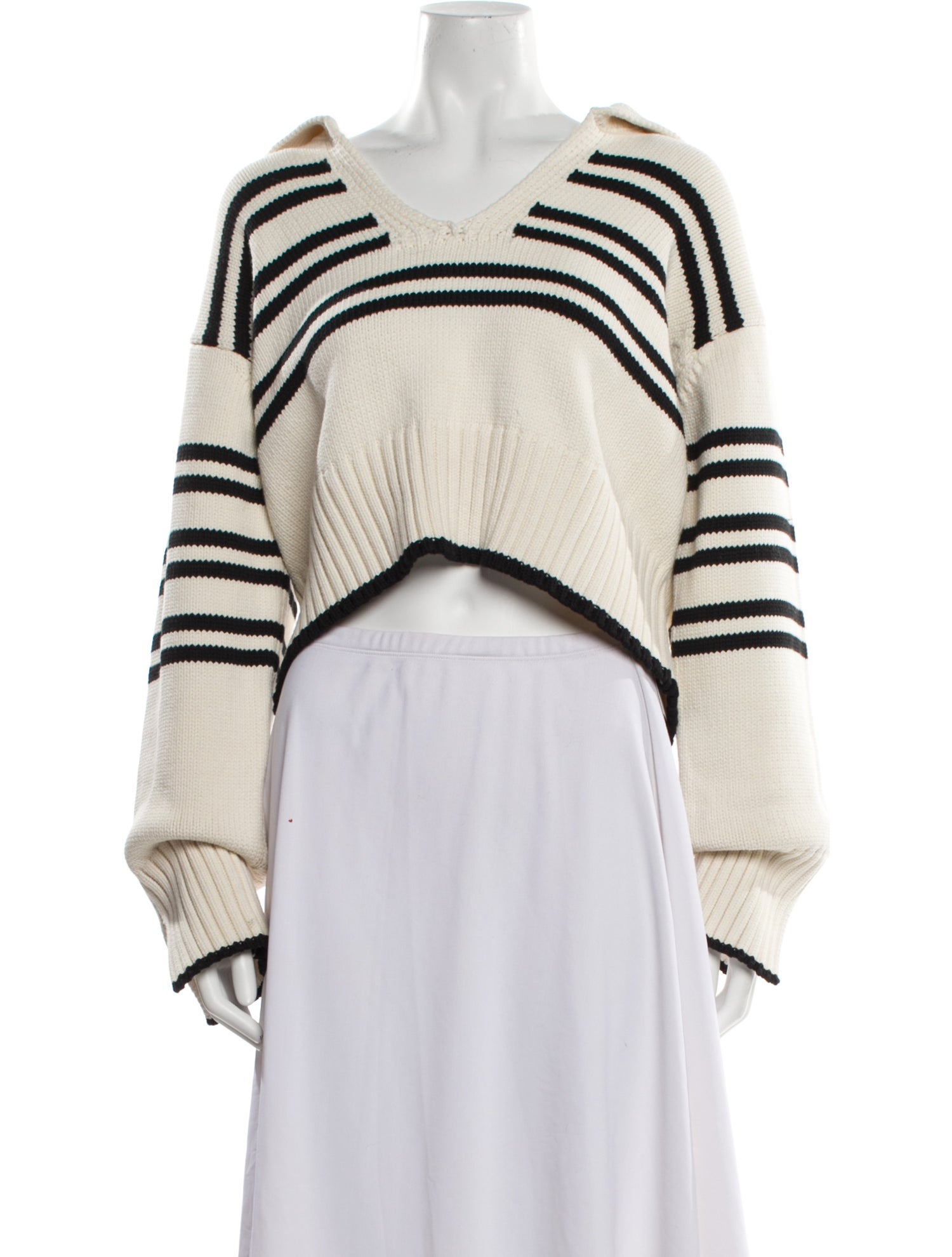 Solid & Striped Striped V-Neck Sweater