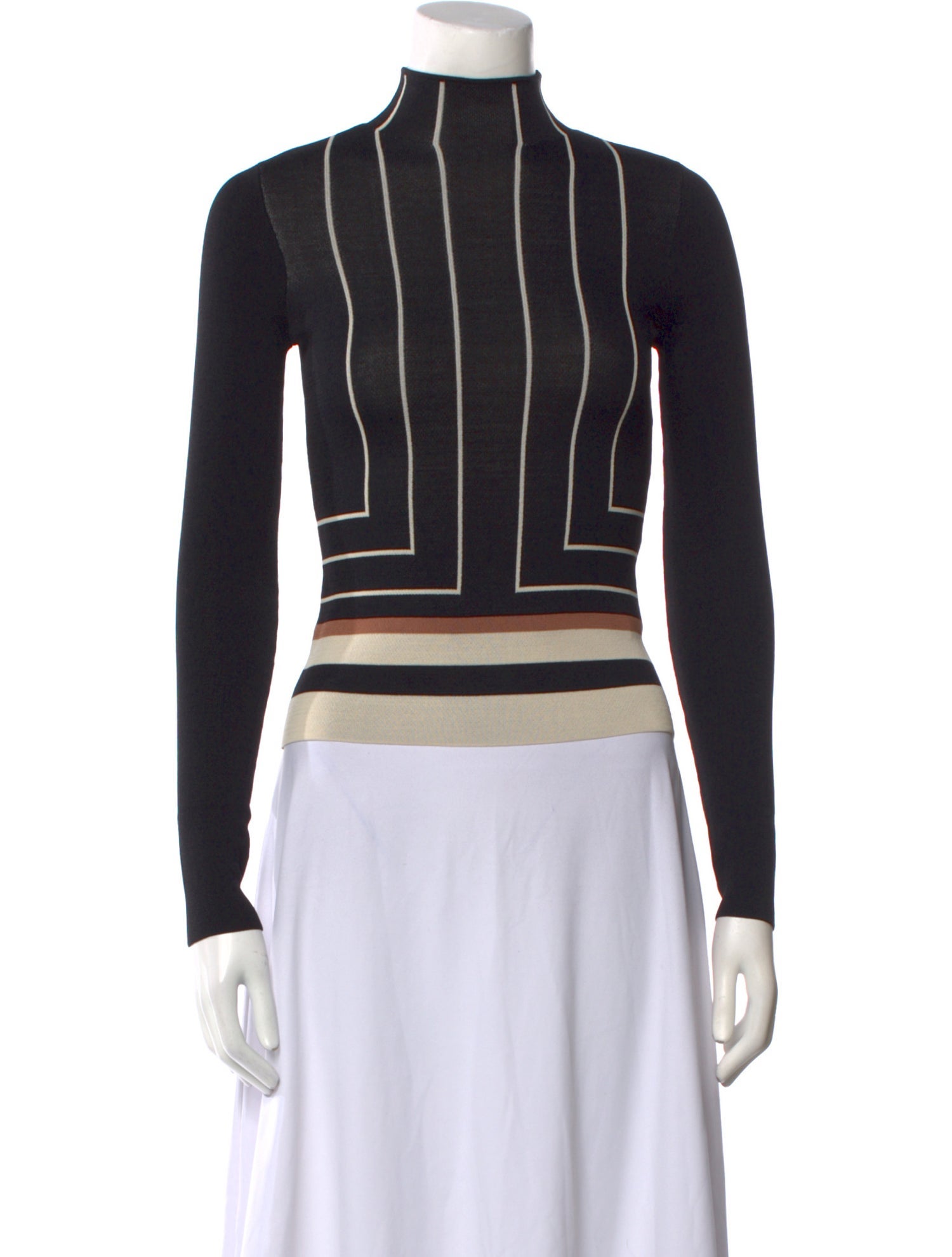 Solid & Striped Striped Mock Neck Top w/ Tags