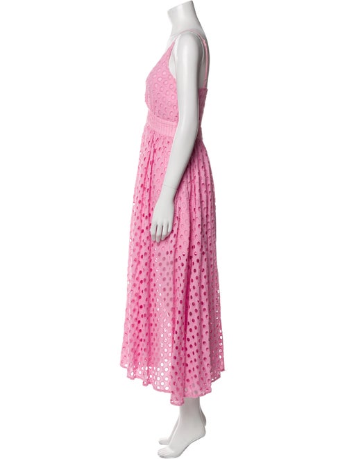 Solid & Striped V-Neck Long Dress