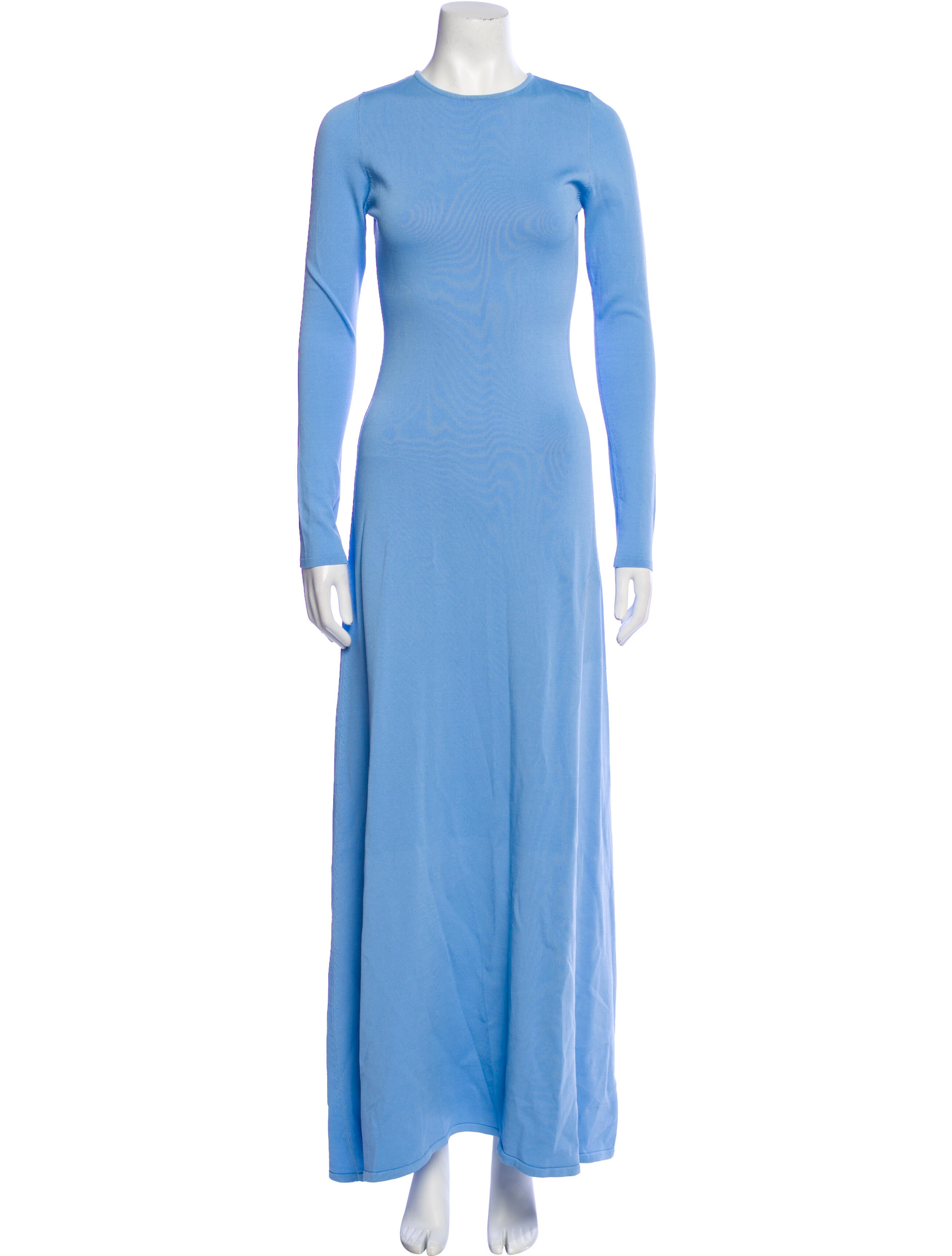 Solid & Striped Crew Neck Long Dress