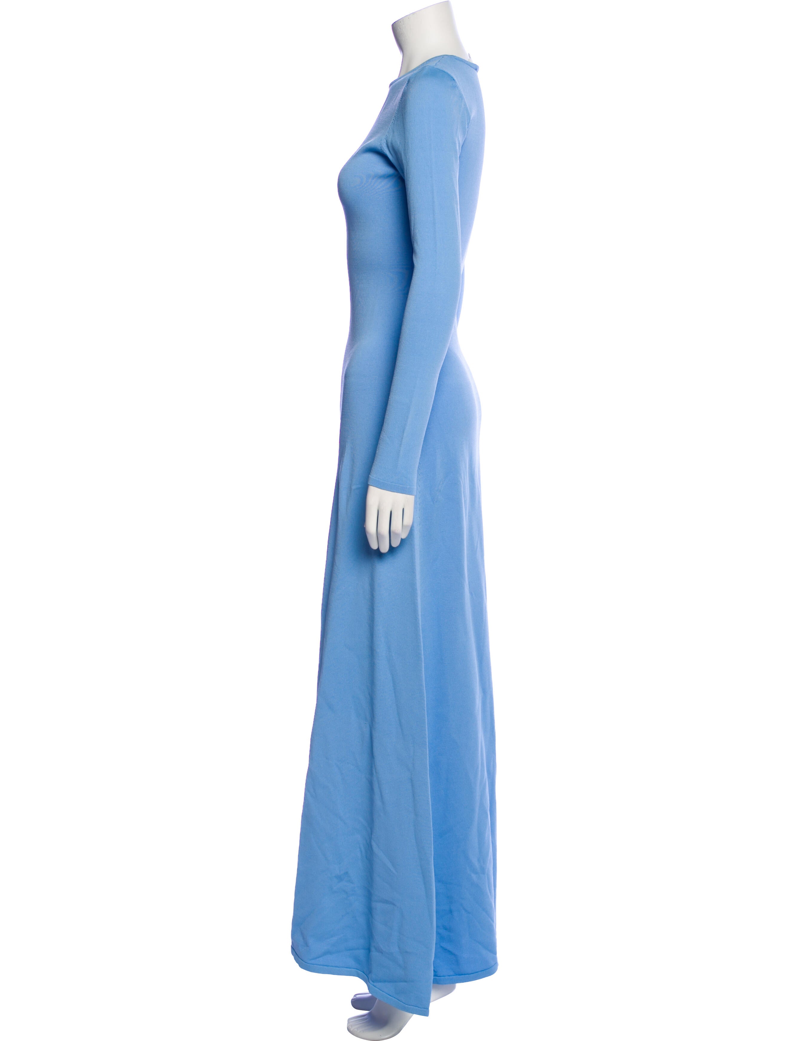 Solid & Striped Crew Neck Long Dress