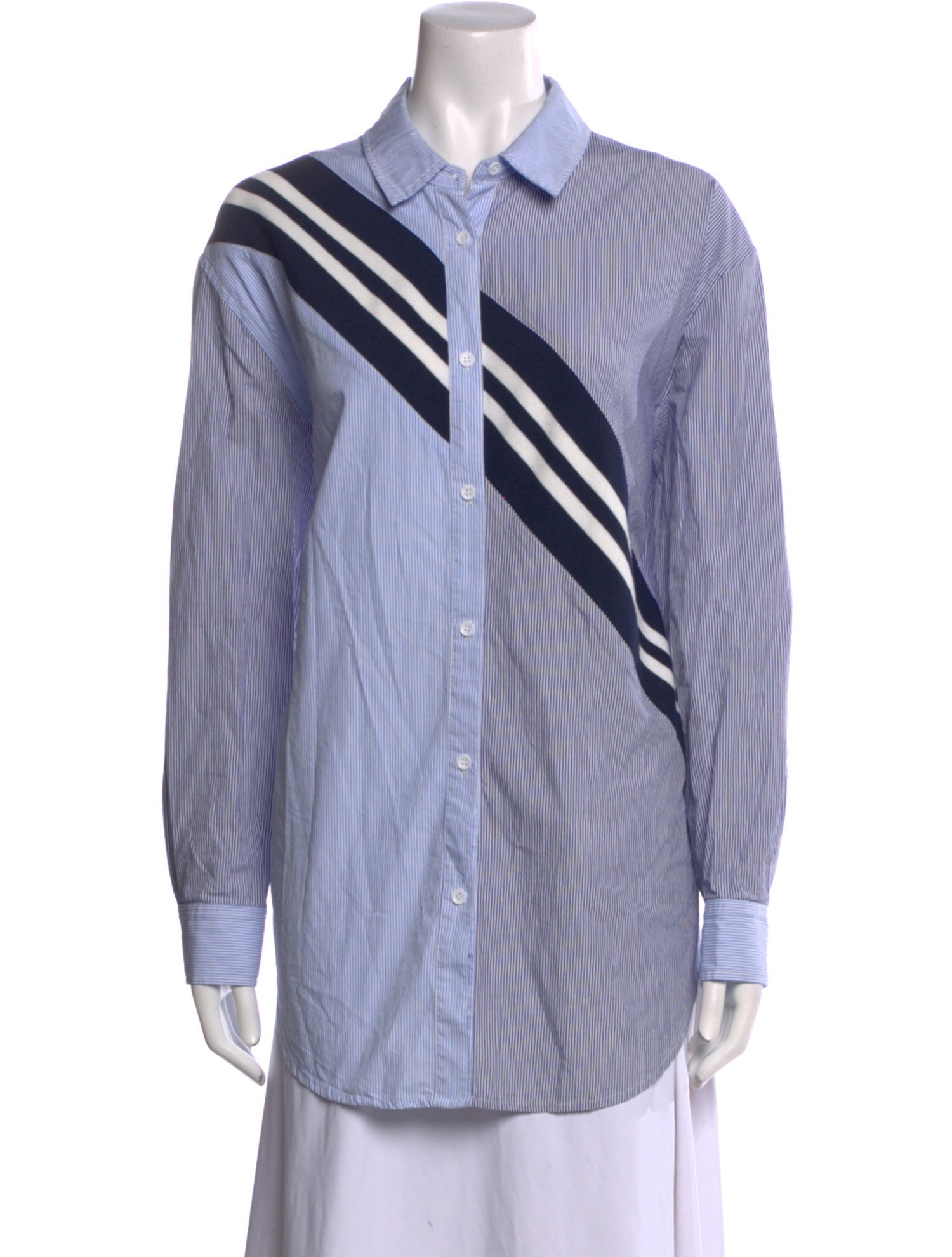 Solid & Striped Striped Long Sleeve Button-Up Top