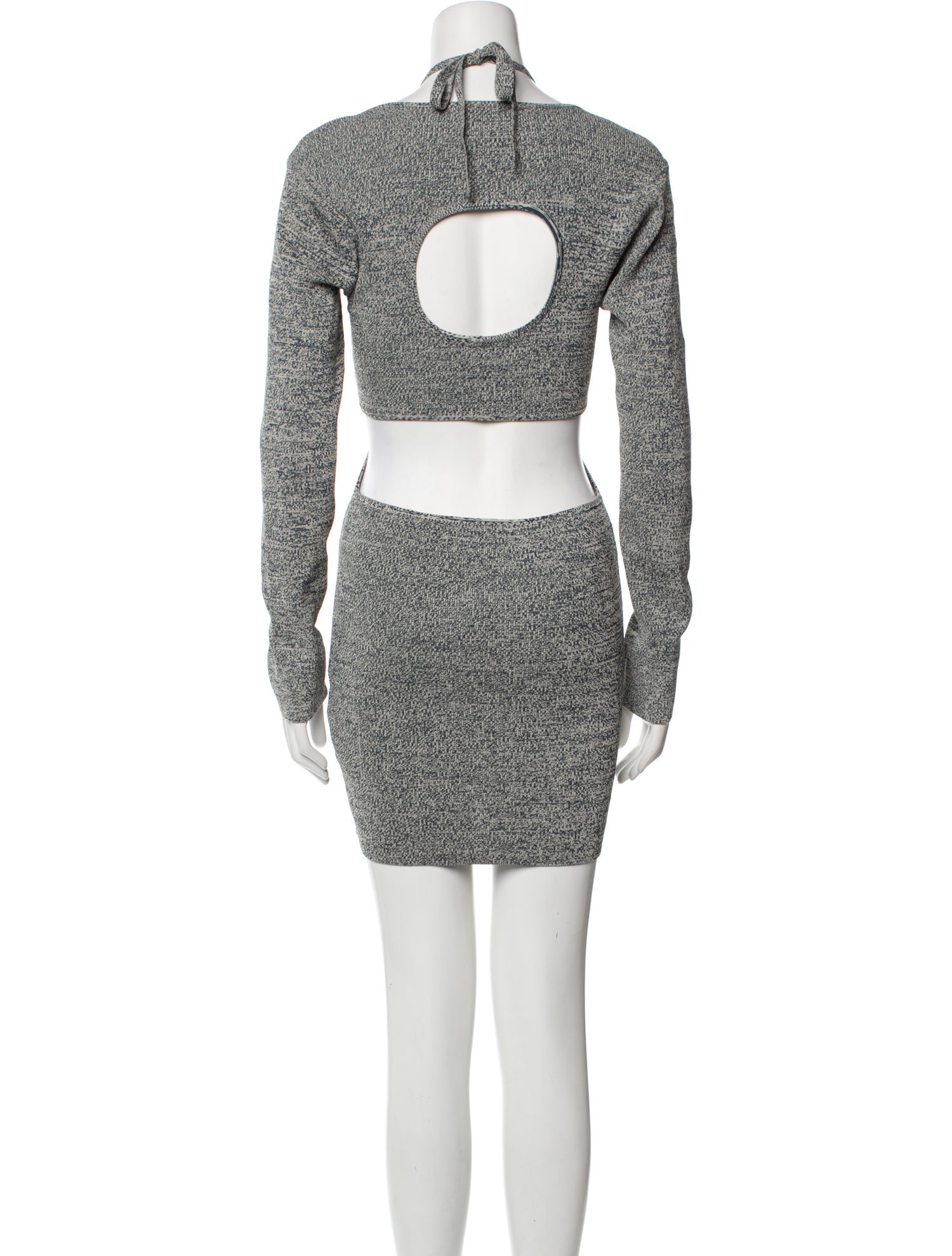 Solid & Striped V-Neck Mini Dress