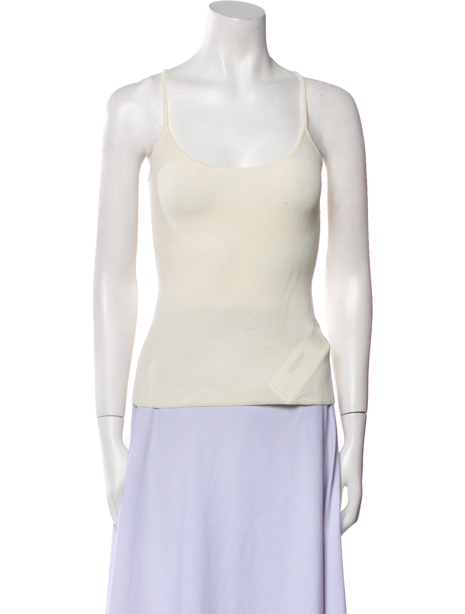 Solid & Striped Scoop Neck Sleeveless Top