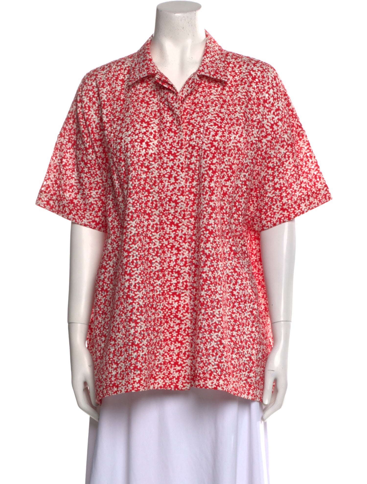 Solid & Striped Printed Short Sleeve Tunic