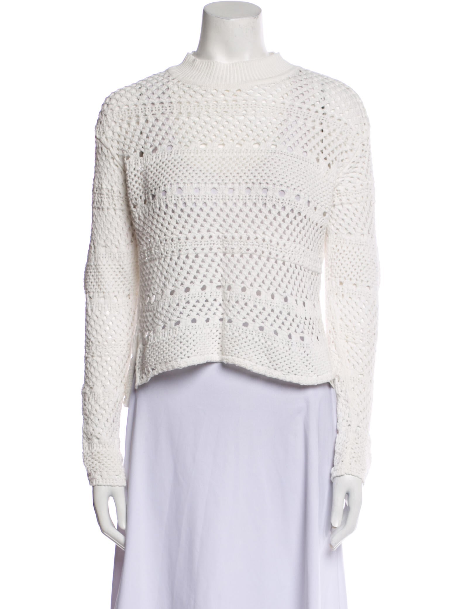 Solid & Striped Mock Neck Sweater