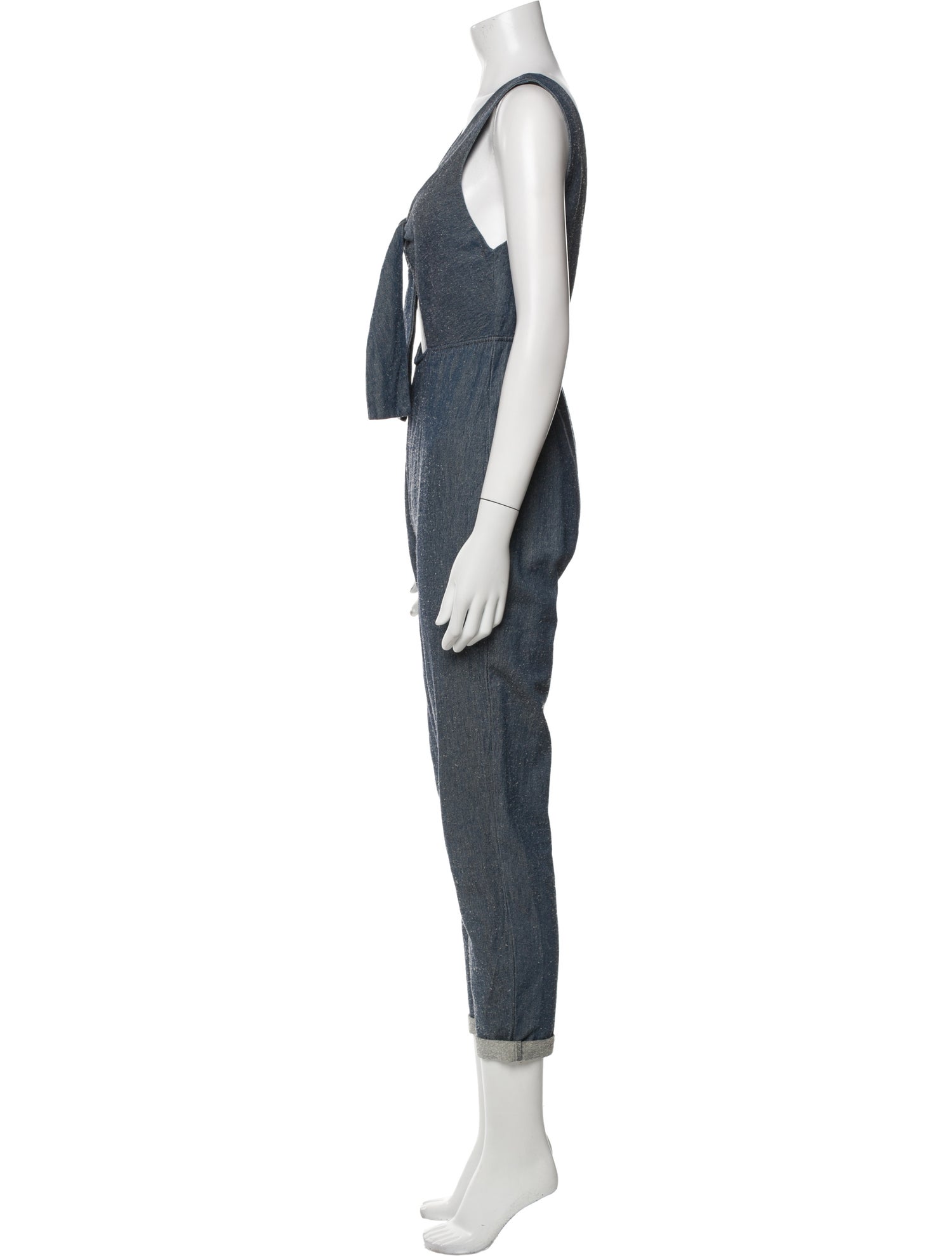 Solid & Striped Silk Cowl Neck Jumpsuit