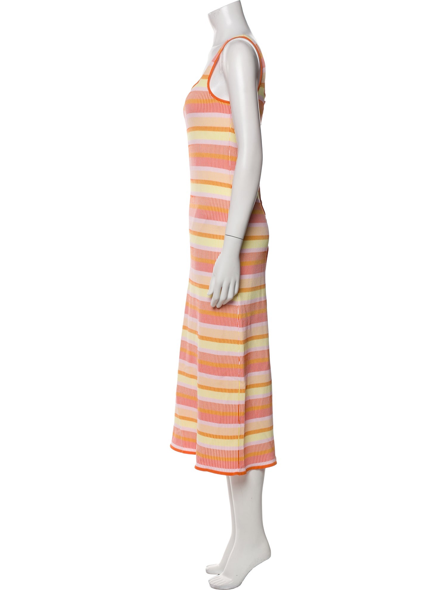 Solid & Striped Striped Midi Length Dress