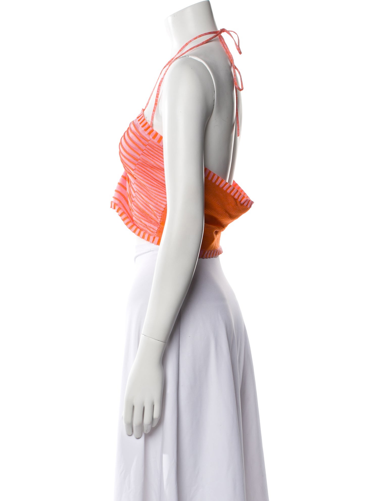 Solid & Striped Striped Halterneck Crop Top