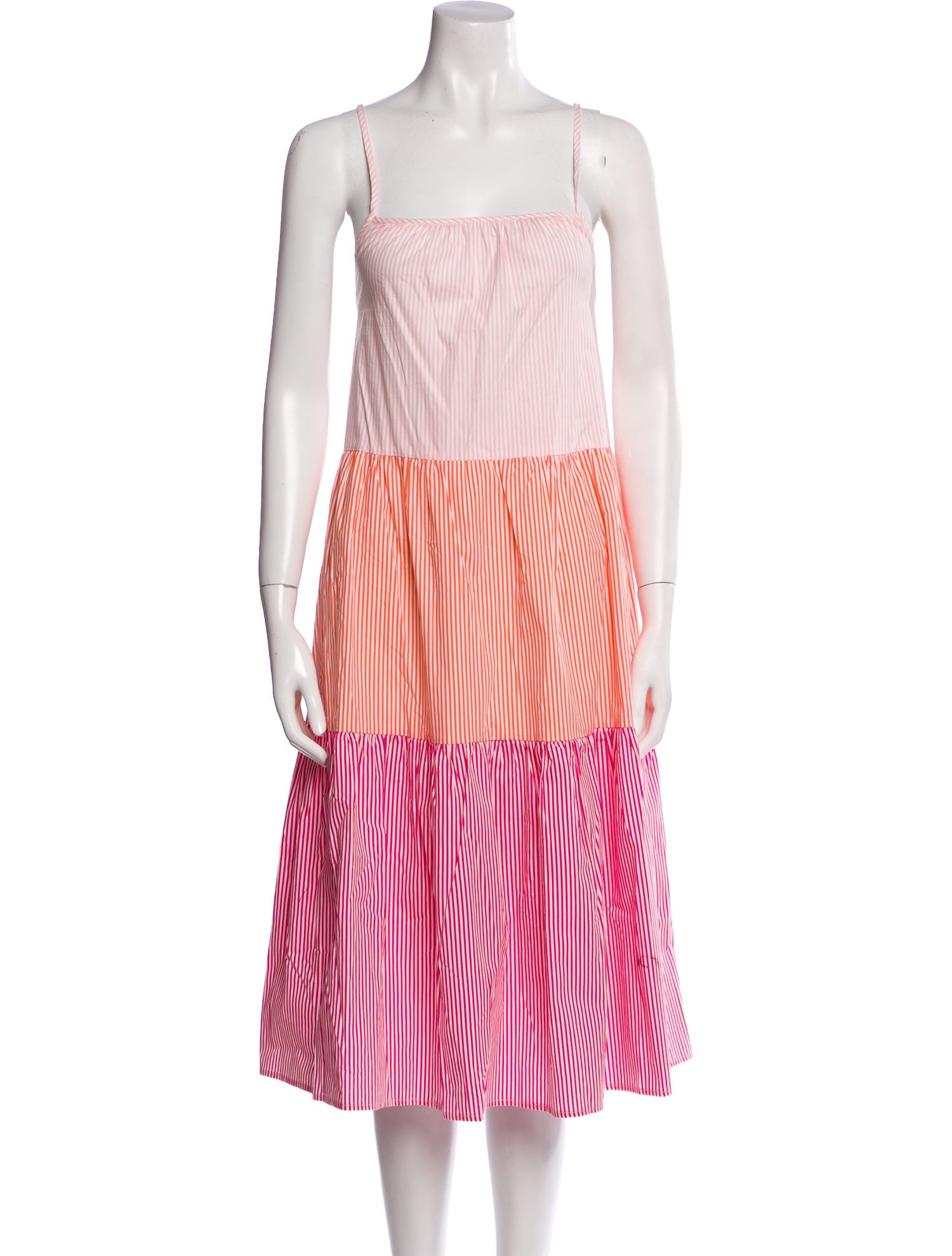 Solid & Striped Striped Midi Length Dress