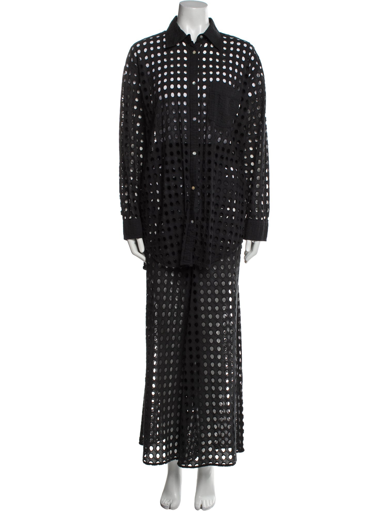 Solid & Striped Lasercut Accents Pantsuit