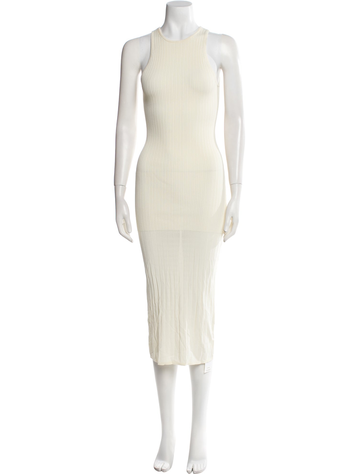 Solid & Striped Crew Neck Long Dress