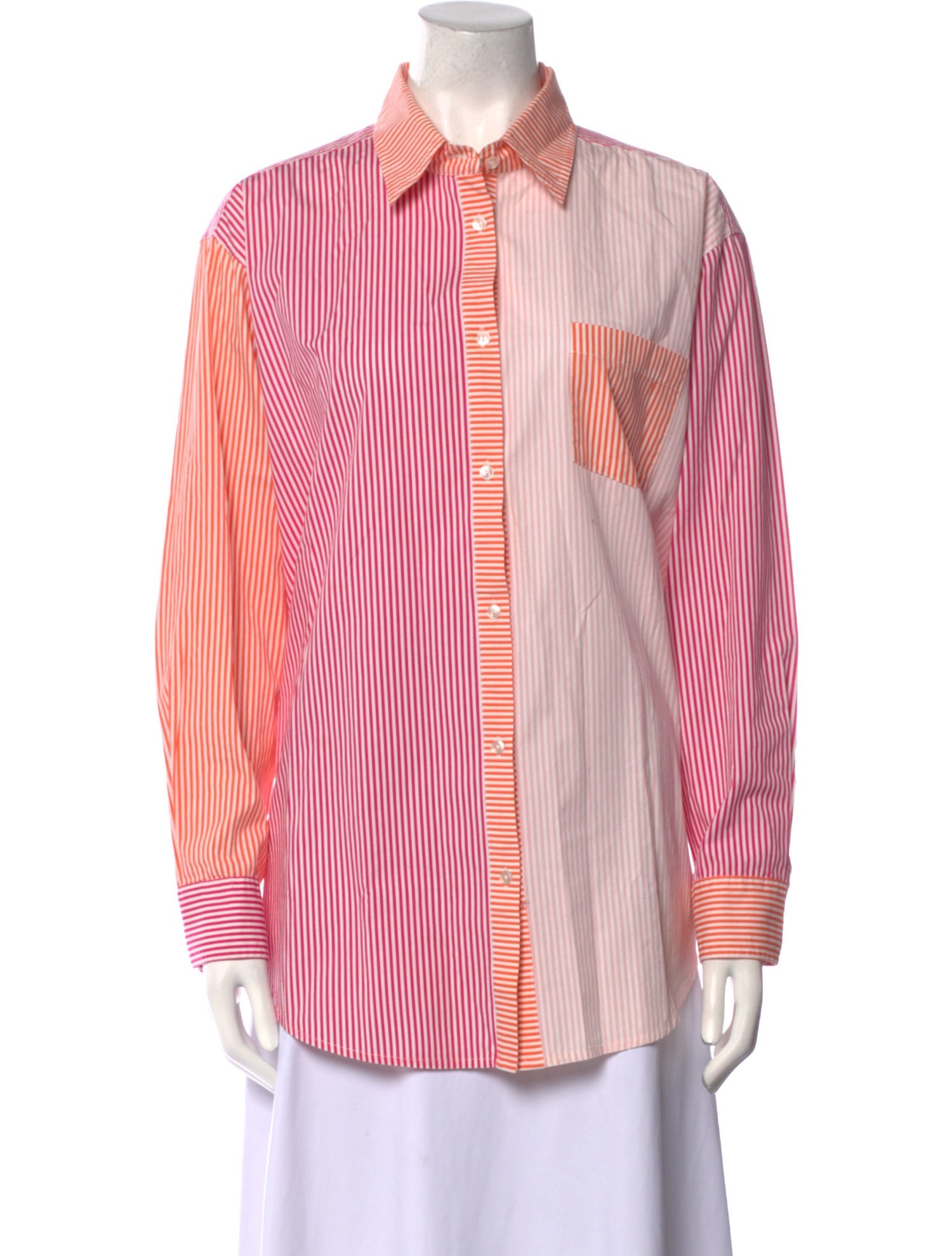 Solid & Striped Striped Long Sleeve Button-Up Top