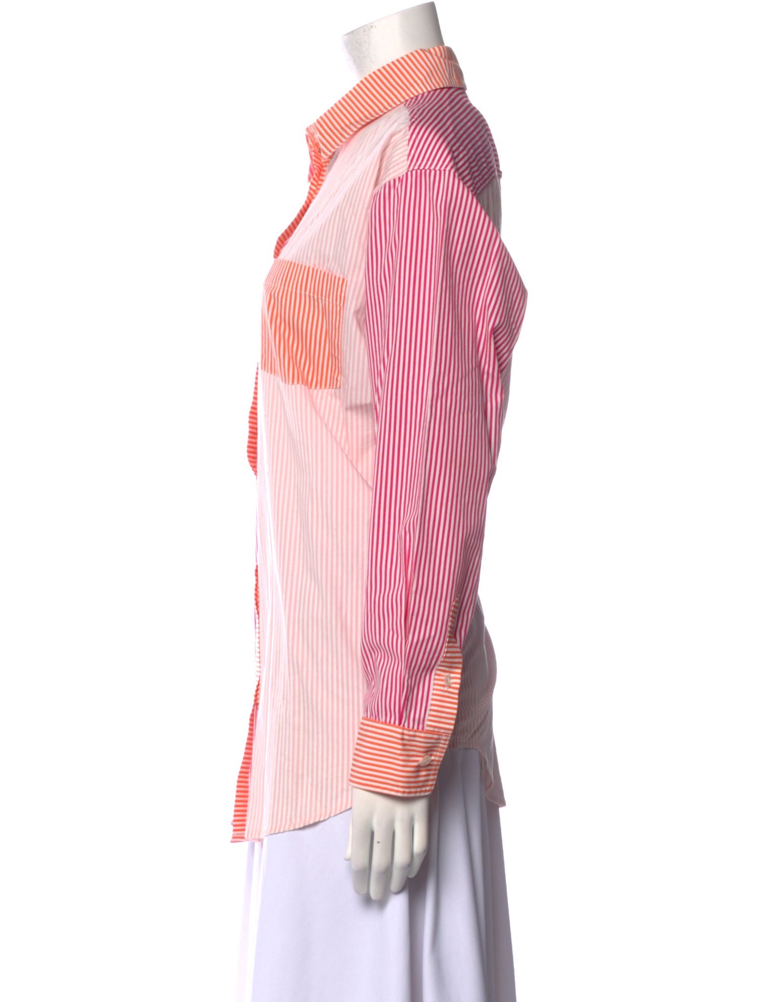 Solid & Striped Striped Long Sleeve Button-Up Top