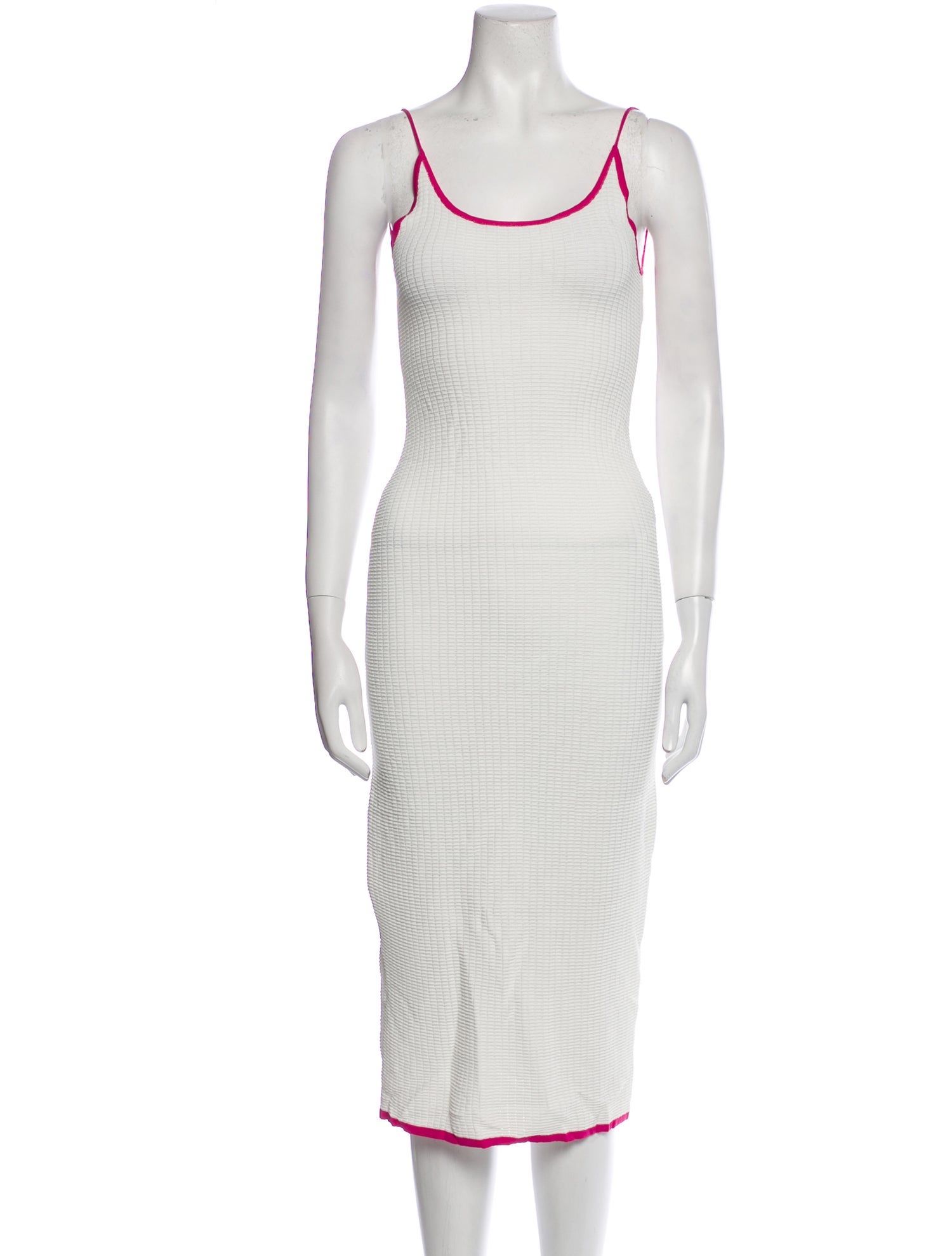 Solid & Striped Scoop Neck Midi Length Dress