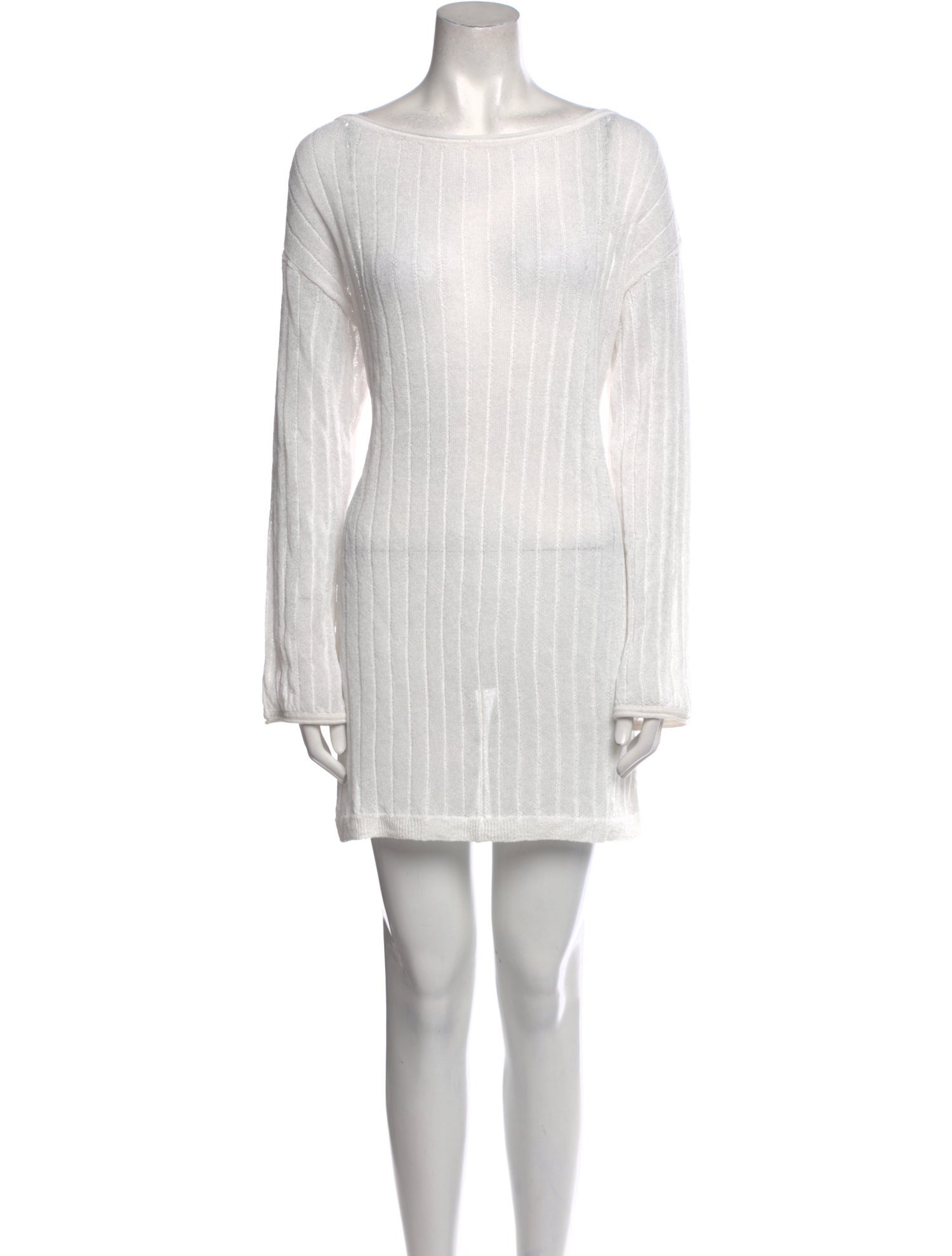 Solid & Striped Bateau Neckline Mini Dress