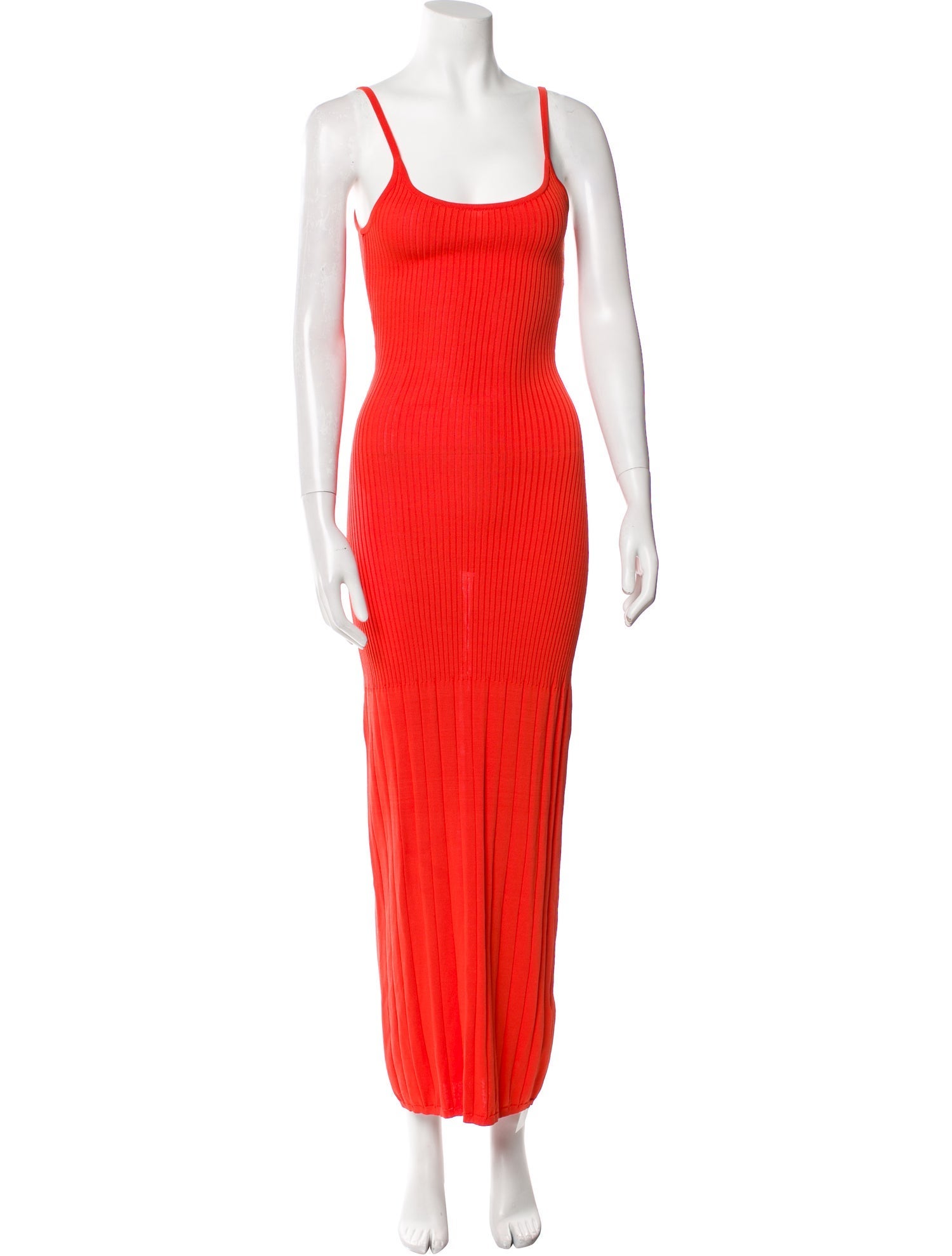 Solid & Striped Square Neckline Long Dress