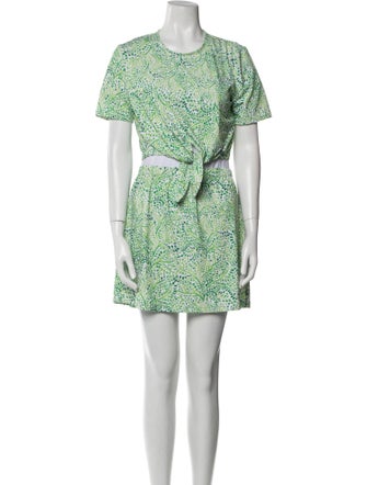 Solid & Striped Printed Ruffle Embellishment Skirt Set