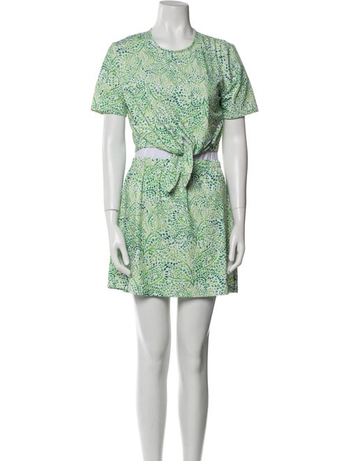 Solid & Striped Printed Ruffle Embellishment Skirt Set