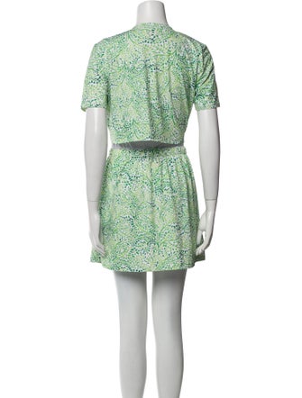 Solid & Striped Printed Ruffle Embellishment Skirt Set