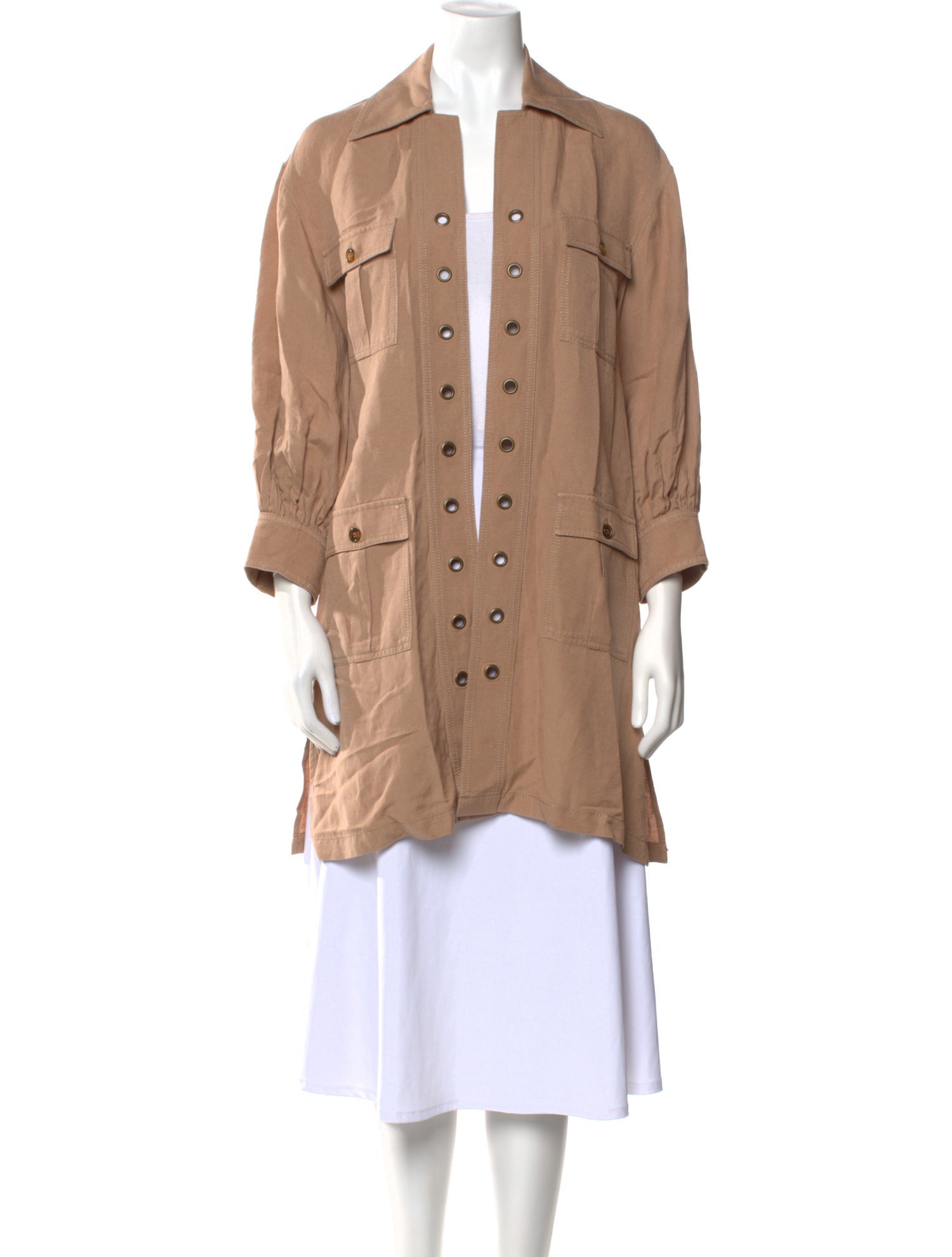 Solid & Striped Linen Trench Coat